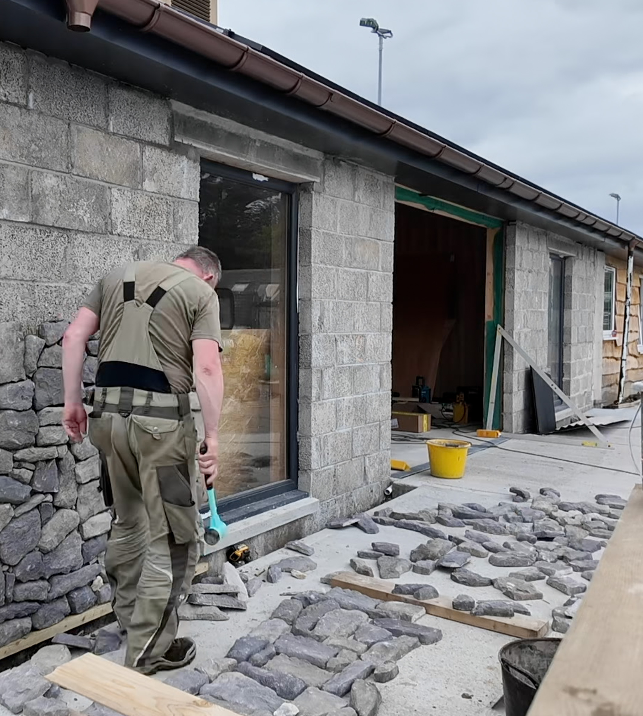 Stone wall distillery completion and time lapse video